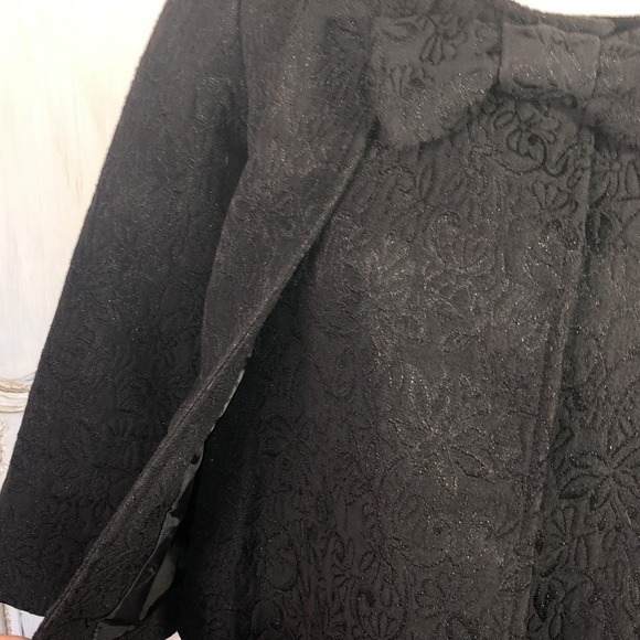 Priorities Black Jacquard Mid-Sleeve Cropped Jacket Size Small - Picture 4 of 12